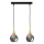 Candelabro suspenso LACRIMA SMOKY 2xE27/60W/230V