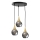 Candelabro suspenso LACRIMA SMOKY 3xE27/60W/230V diâmetro 30 cm