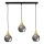 Candelabro suspenso LACRIMA SMOKY 3xE27/60W/230V