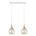 Candelabro suspenso LACRIMA WHITE 2xE27/60W/230V