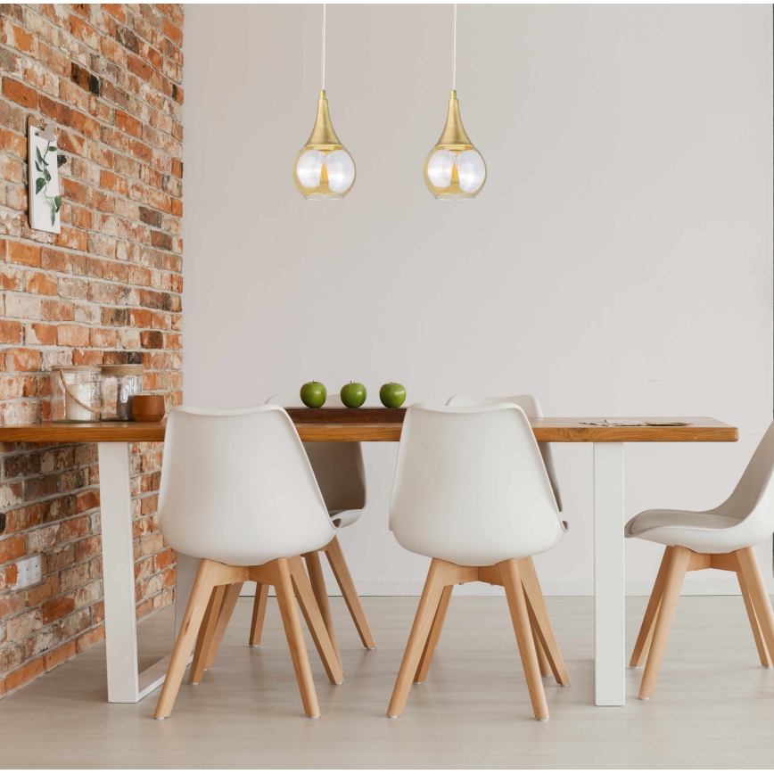 Candelabro suspenso LACRIMA WHITE 2xE27/60W/230V