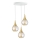 Candelabro suspenso LACRIMA WHITE 3xE27/60W/230V diâmetro 30 cm