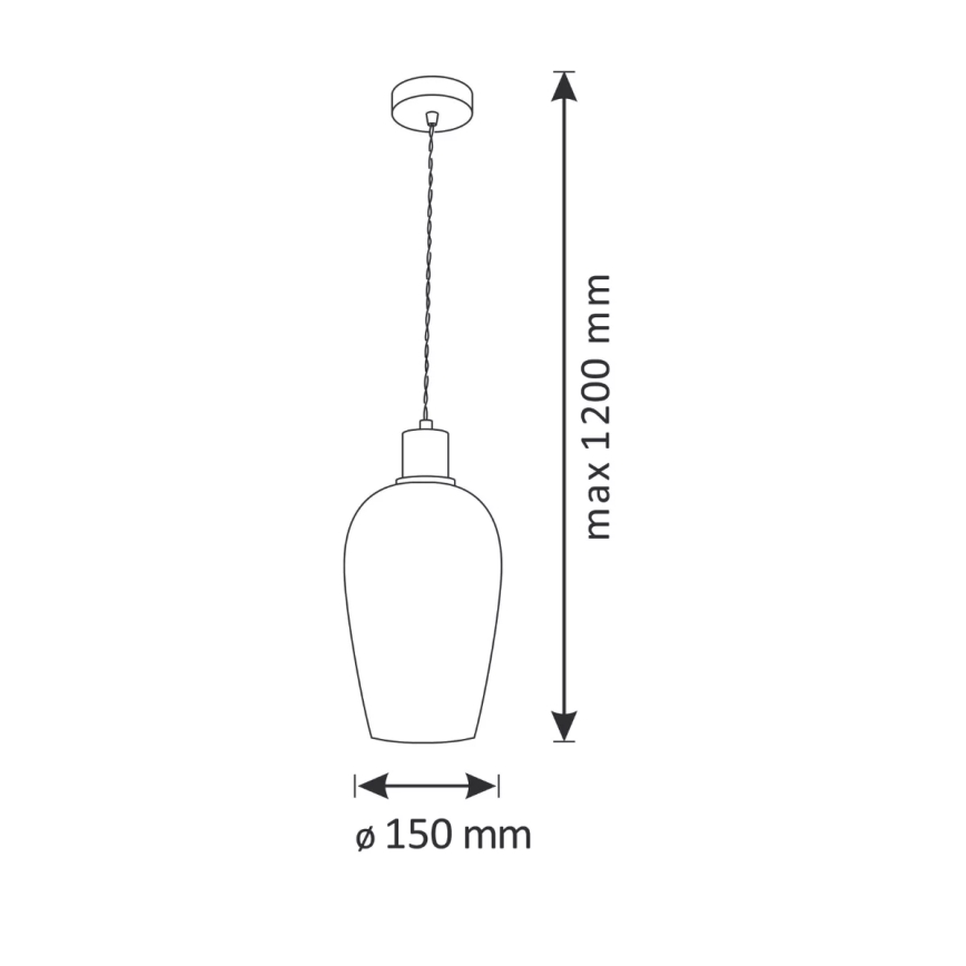 Candelabro suspenso LAGRI 1xE27/20W/230V