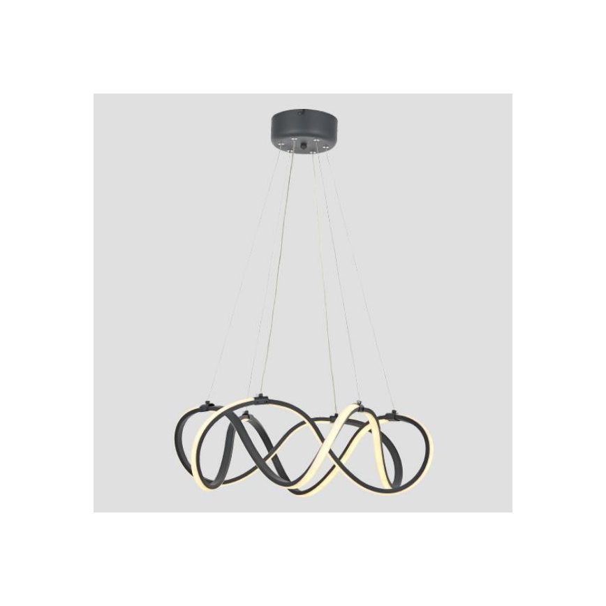 Candelabro suspenso LED 2xLED/27W/230V 3000/4000/6000K preto