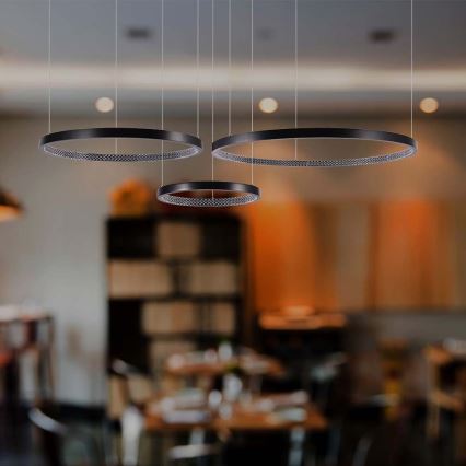 Candelabro suspenso LED 3xLED/19W/230V 3000K preto