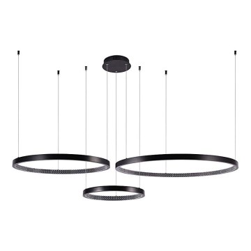 Candelabro suspenso LED 3xLED/19W/230V 4000K preto