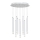 Candelabro suspenso LED ALBA 12xLED/1W/230V branco