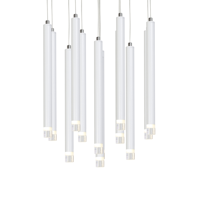 Candelabro suspenso LED ALBA 12xLED/1W/230V branco