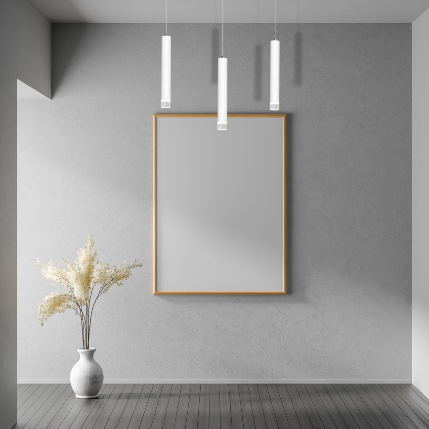 Candelabro suspenso LED ALBA 3xLED/15W/230V branco