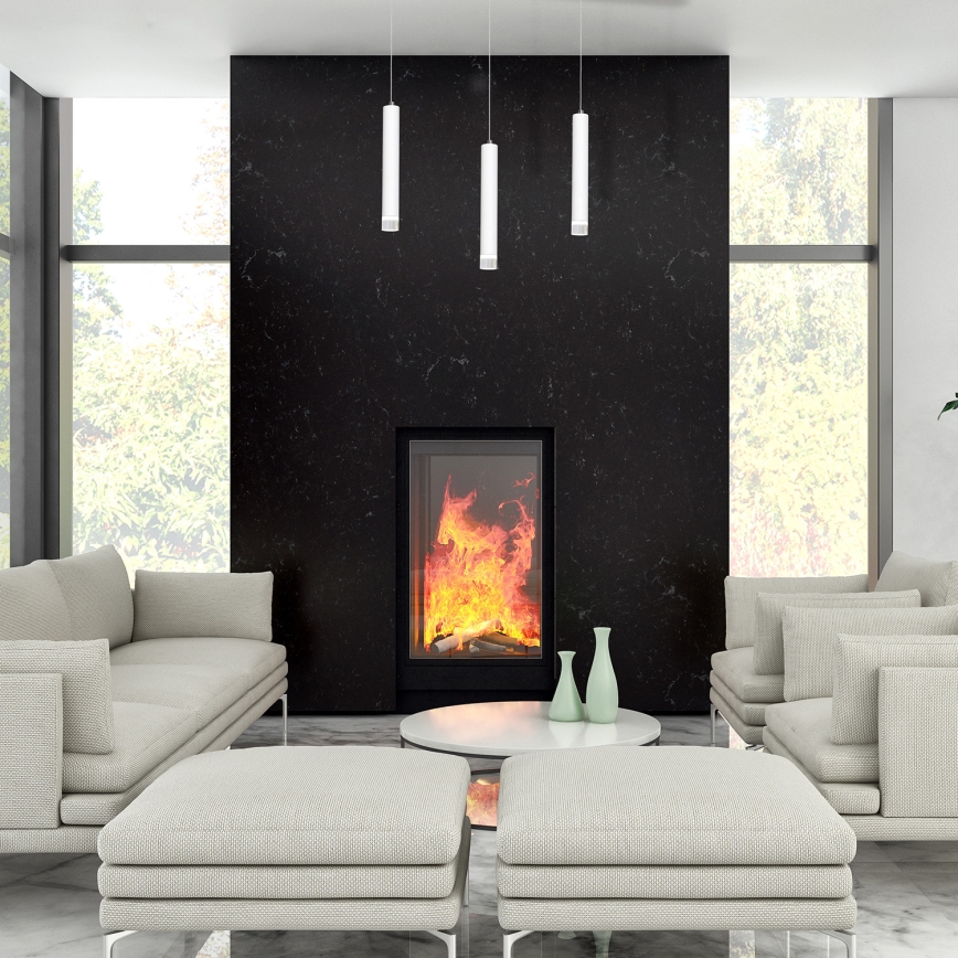Candelabro suspenso LED ALBA 3xLED/15W/230V branco
