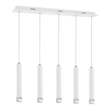 Candelabro suspenso LED ALBA 5xLED/25W/230V branco