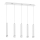 Candelabro suspenso LED ALBA 5xLED/25W/230V branco