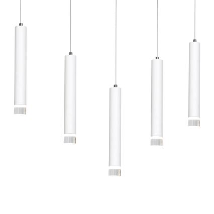 Candelabro suspenso LED ALBA 5xLED/25W/230V branco
