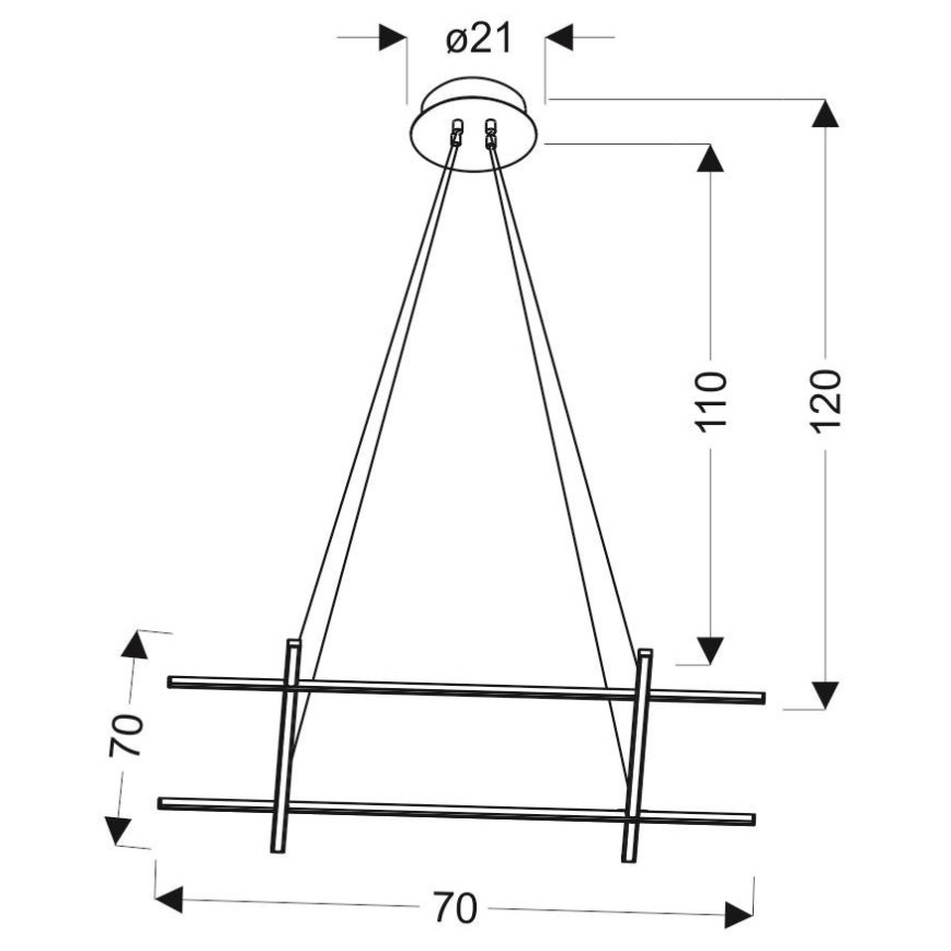 Candelabro suspenso LED ANDROS LED/40W/230V