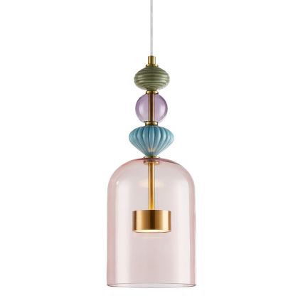 Candelabro suspenso LED ARTE LED/12W/230V diâmetro 16 cm latão