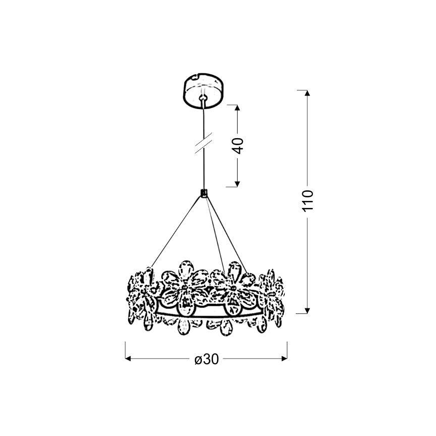 Candelabro suspenso LED ARVIN LED/14W/230V
