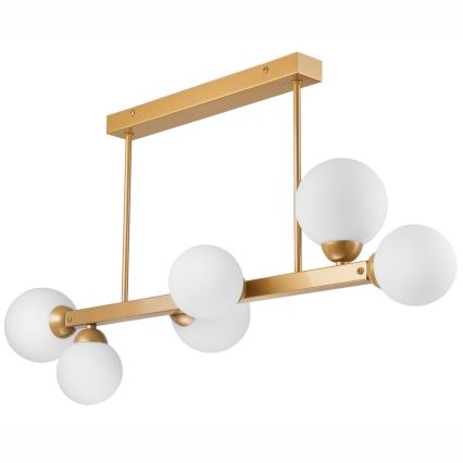 Candelabro suspenso LED ASTRO 6xG9/5W/230V dourado