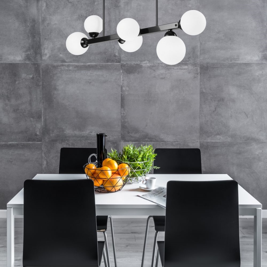 Candelabro suspenso LED ASTRO 6xG9/5W/230V preto