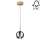 Candelabro suspenso LED BALL WOOD 1xGU10/5W/230V carvalho mate - certificado por FSC