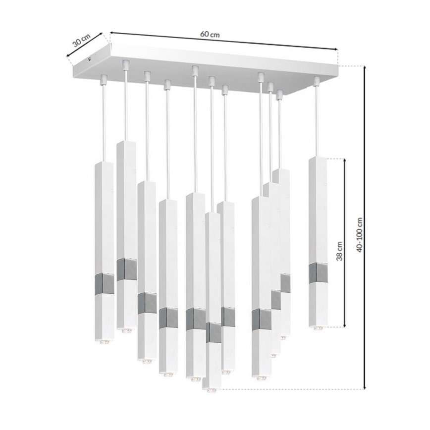 Candelabro suspenso LED CASTRO 11xG9/7W/230V
