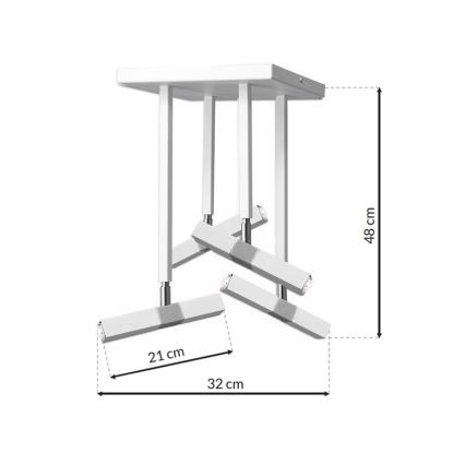 Candelabro suspenso LED CASTRO 4xG9/7W/230V