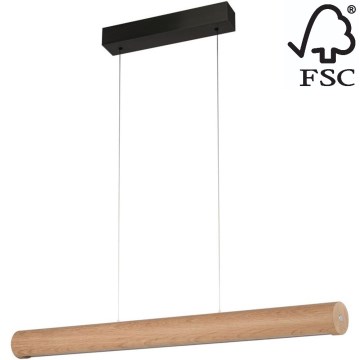 Candelabro suspenso LED com regulação CONOR LED/34,5W/230V carvalho – FSC certificado