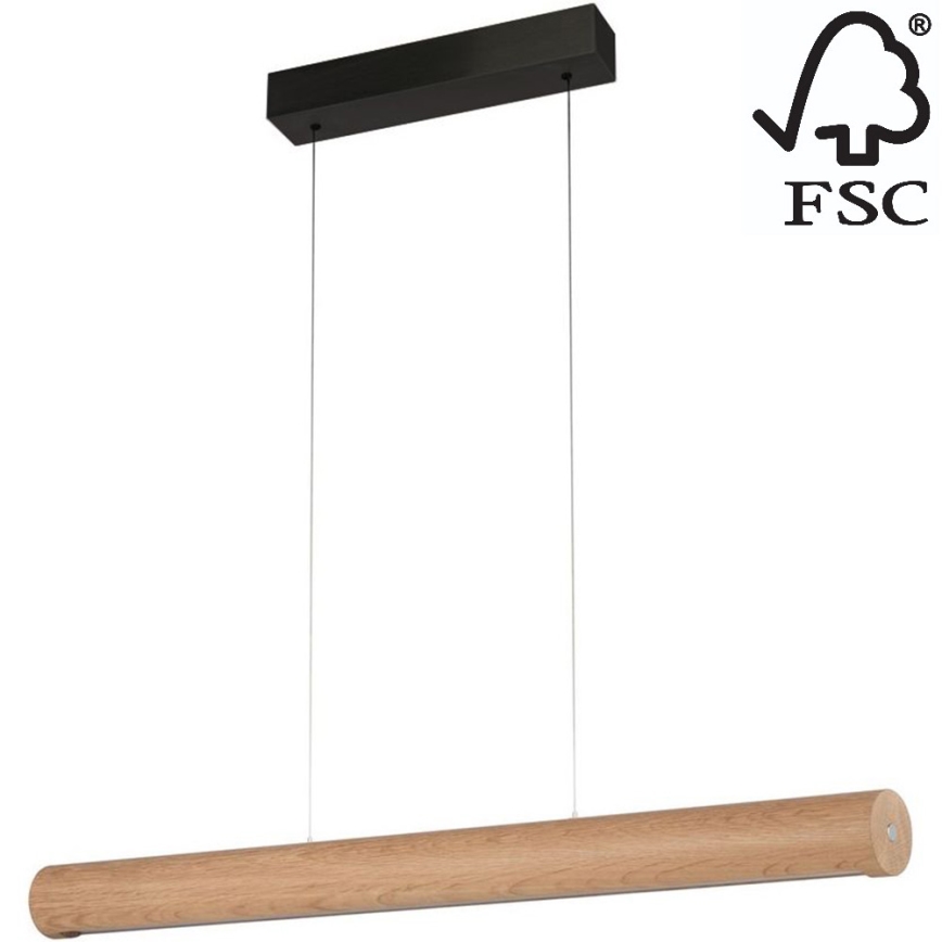Candelabro suspenso LED com regulação CONOR LED/34,5W/230V carvalho – FSC certificado