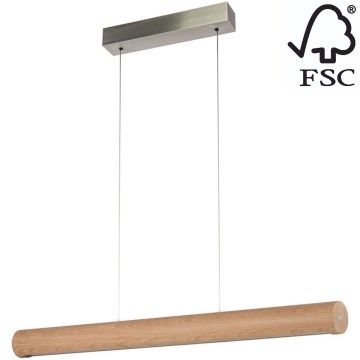 Candelabro suspenso LED com regulação CONOR LED/34,5W/230V carvalho – FSC certificado