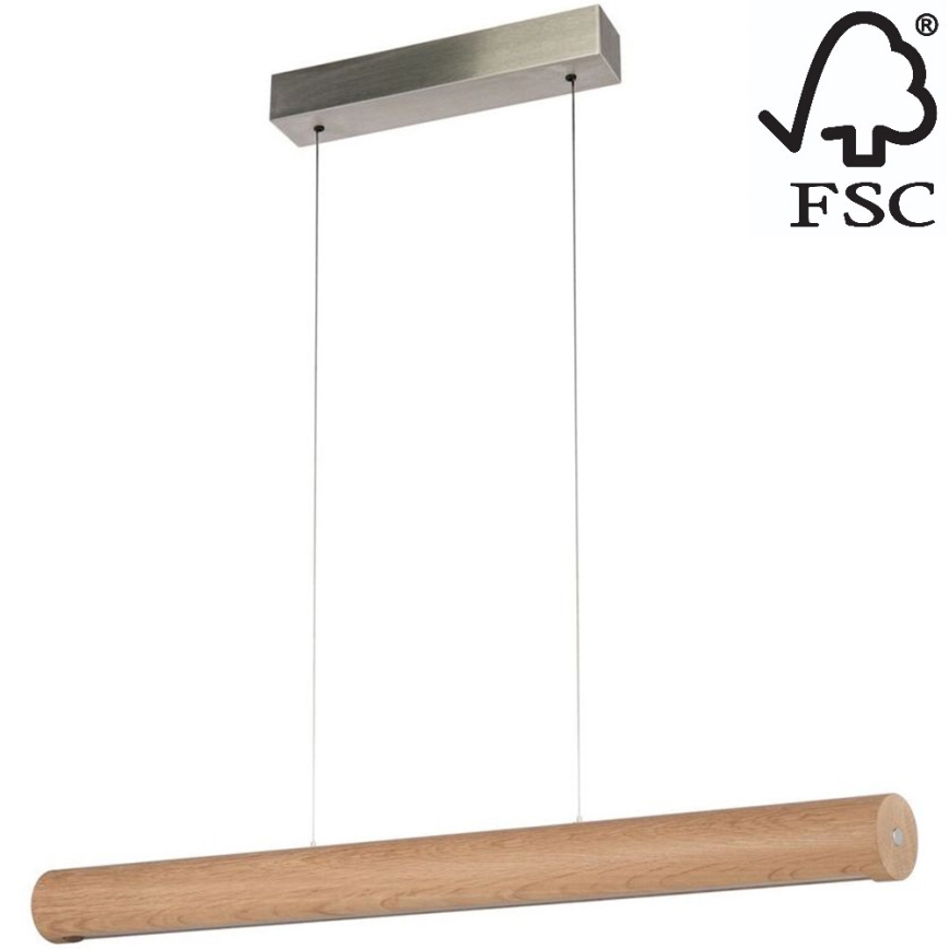 Candelabro suspenso LED com regulação CONOR LED/34,5W/230V carvalho – FSC certificado