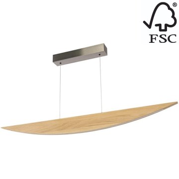 Candelabro suspenso LED com regulação DUBAI LED/14W/230V carvalho – FSC certificado