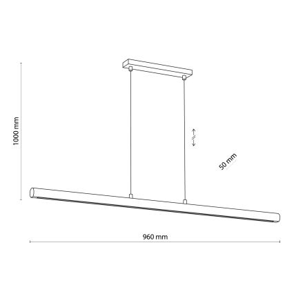 Candelabro suspenso LED com regulação GIACINTO LED/30W/230V