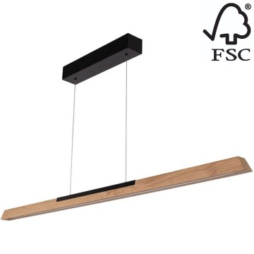 Candelabro suspenso LED com regulação JONAS LED/16,5W/230V carvalho – FSC certificado