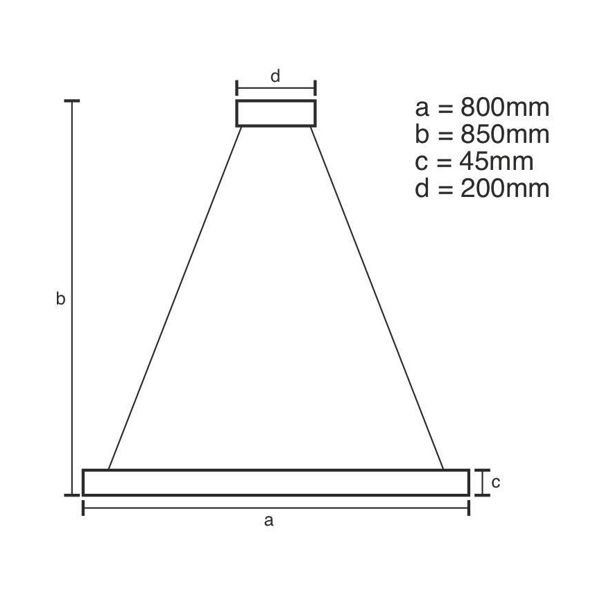 Candelabro suspenso LED com regulação LED/100W/230V 3000-6500K + controlo remoto