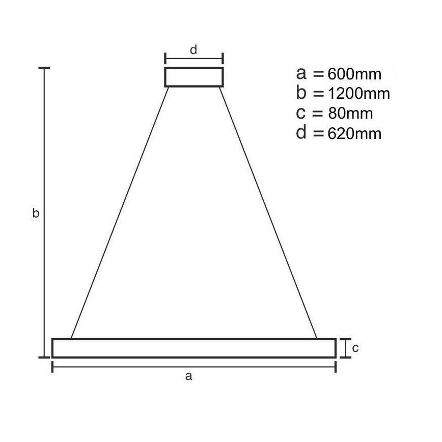 Candelabro suspenso LED com regulação LED/100W/230V 3000-6500K + controlo remoto