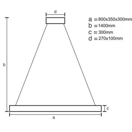 Candelabro suspenso de cristal LED com regulação LED/100W/230V 3000-6500K dourada + controlo remoto