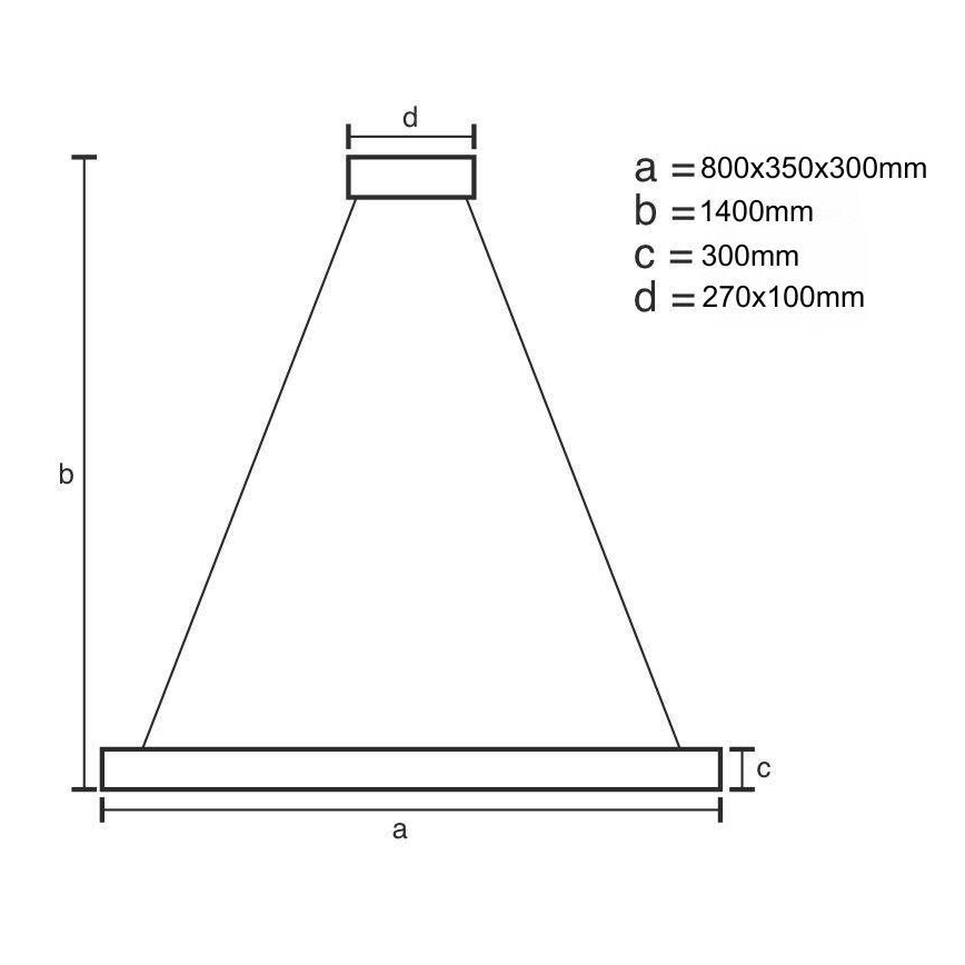 Candelabro suspenso de cristal LED com regulação LED/100W/230V 3000-6500K dourada + controlo remoto