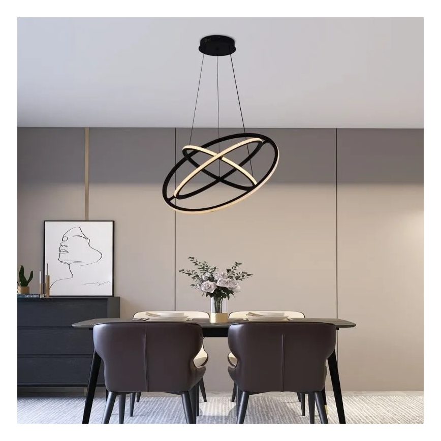 Candelabro suspenso LED com regulação LED/105W/230V 3000-6500K + controlo remoto