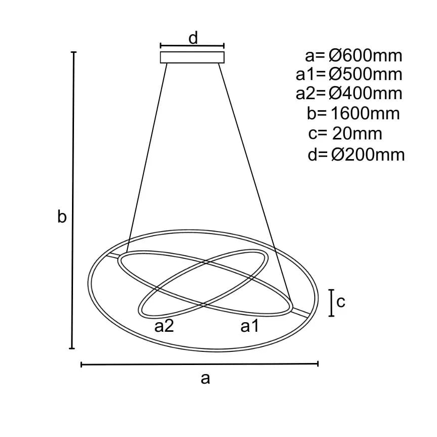 Candelabro suspenso LED com regulação LED/105W/230V 3000-6500K + controlo remoto