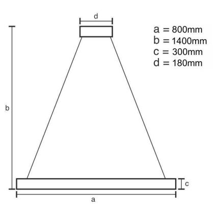 Candelabro suspenso de cristal LED com regulação LED/110W/230V 3000-6500K dourada + controlo remoto