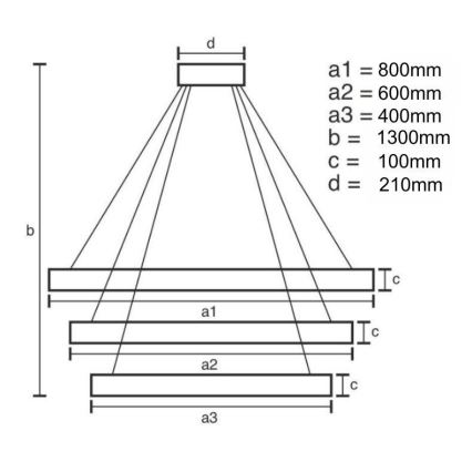 Candelabro suspenso de cristal LED com regulação LED/115W/230V 3000-6500K cromado/dourada + controlo remoto