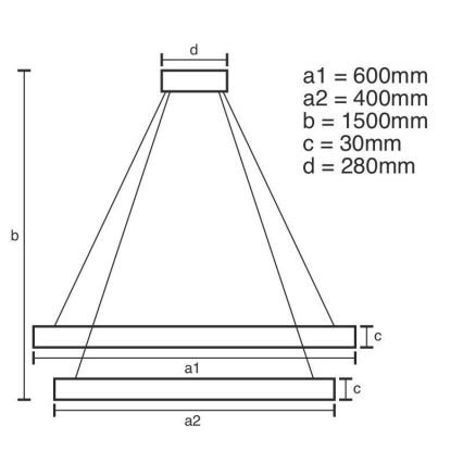 Candelabro suspenso de cristal LED com regulação LED/115W/230V 3000-6500K prateado + controlo remoto