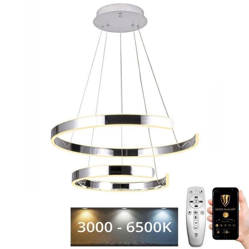 Candelabro suspenso LED com regulação LED/120W/230V 3000-6500K + controlo remoto