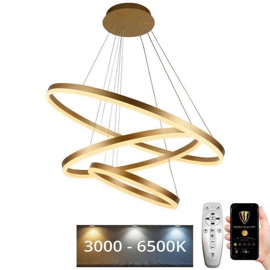 Candelabro suspenso LED com regulação LED/125W/230V 3000-6500K + controlo remoto