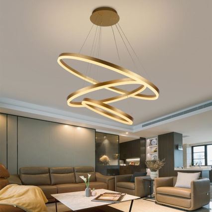 Candelabro suspenso LED com regulação LED/125W/230V 3000-6500K + controlo remoto