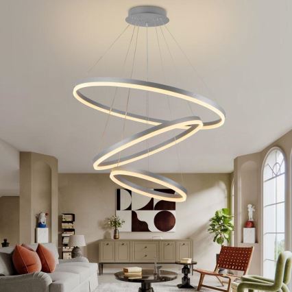 Candelabro suspenso LED com regulação LED/125W/230V 3000-6500K + controlo remoto