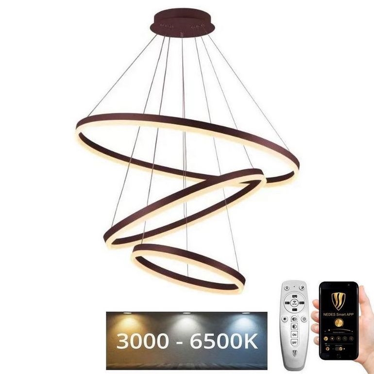 Candelabro suspenso LED com regulação LED/125W/230V 3000-6500K + controlo remoto