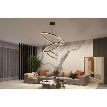 Candelabro suspenso LED com regulação LED/125W/230V 3000-6500K + controlo remoto