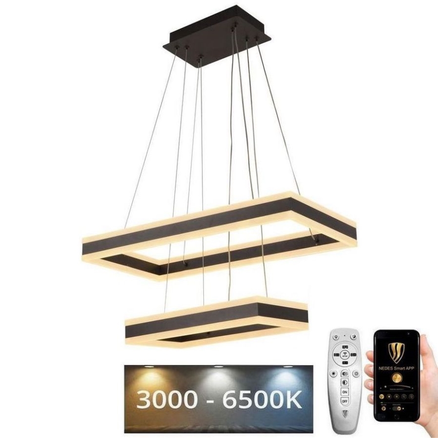 Candelabro suspenso LED com regulação LED/130W/230V 3000-6500K + controlo remoto