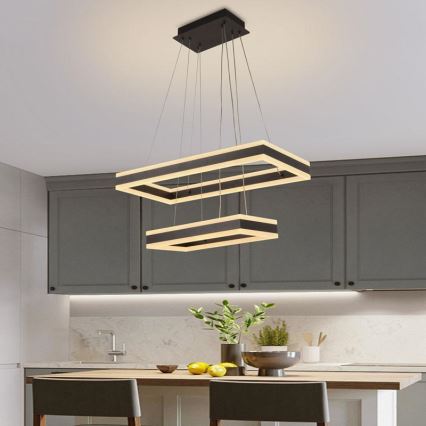 Candelabro suspenso LED com regulação LED/130W/230V 3000-6500K + controlo remoto