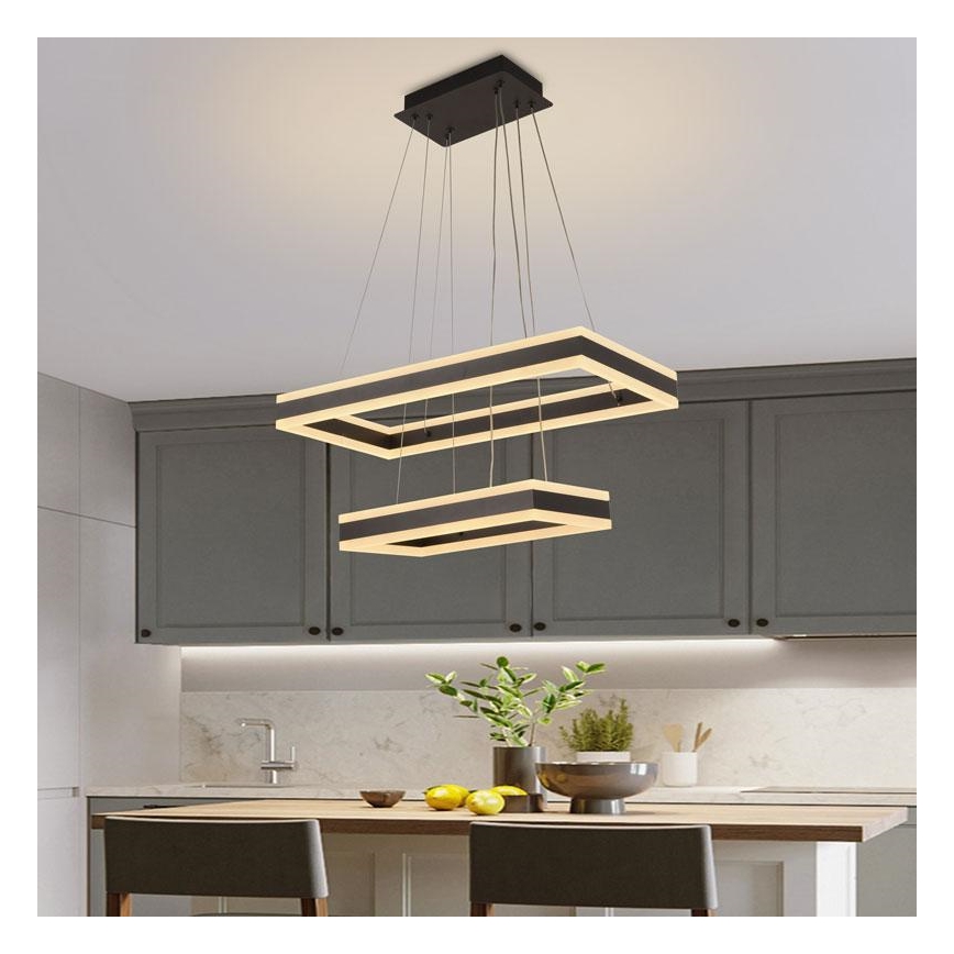 Candelabro suspenso LED com regulação LED/130W/230V 3000-6500K + controlo remoto